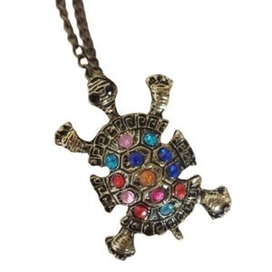 Multi color turtle necklace